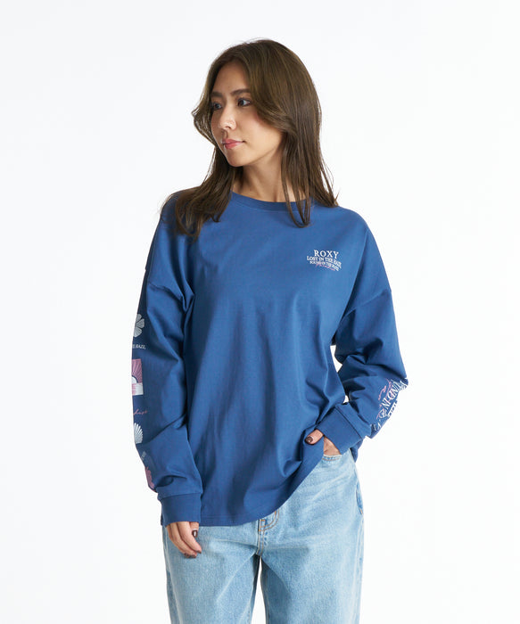 ROXY ウィメンズ HAZE & WAVES ロンT 【2026年秋冬モデル】 NVY / L