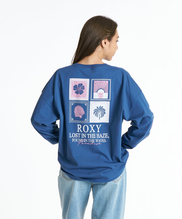 ROXY ウィメンズ HAZE & WAVES ロンT 【2026年秋冬モデル】 NVY / L