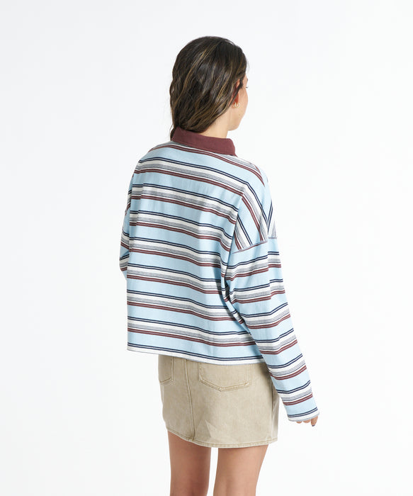 ROXY ウィメンズ BUTTERFLY POLO ロンT 【2026年秋冬モデル】 BLU / L