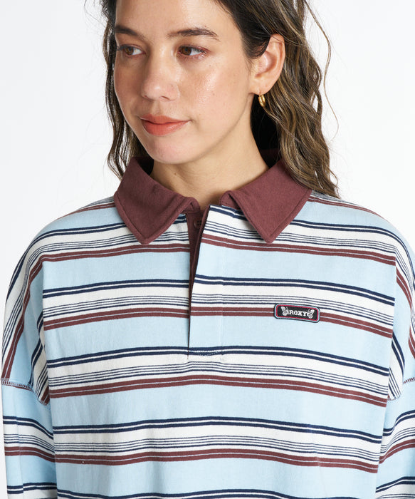 ROXY ウィメンズ BUTTERFLY POLO ロンT 【2026年秋冬モデル】 BLU / L