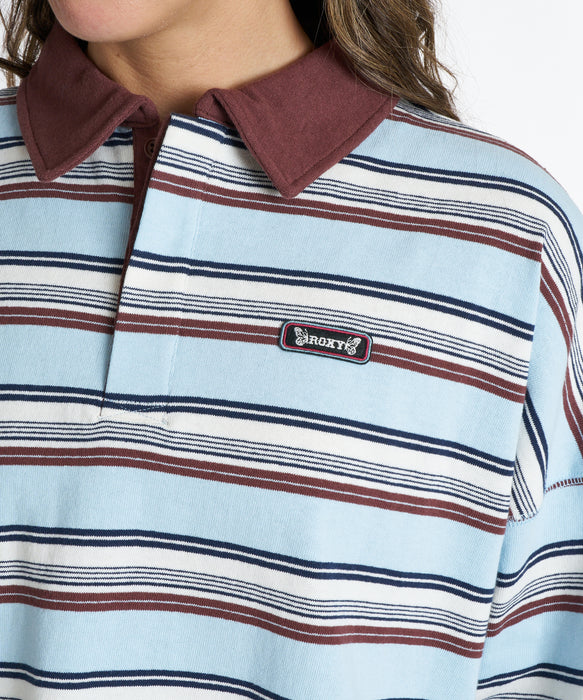 ROXY ウィメンズ BUTTERFLY POLO ロンT 【2026年秋冬モデル】 BLU / L