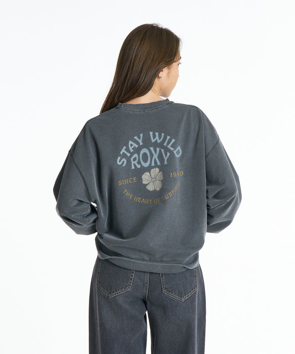 ROXY ウィメンズ STAY WILD L/S TEE ロンT 【2026年秋冬モデル】 BBK / L