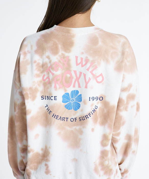 ROXY ウィメンズ STAY WILD L/S TEE ロンT 【2026年秋冬モデル】 BEG / L