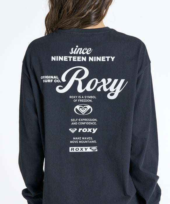 ROXY ウィメンズ HISTORICAL LOGO L/S TEE ロンT 【2026年秋冬モデル】 BLK / L