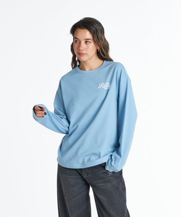 ROXY ウィメンズ HISTORICAL LOGO L/S TEE ロンT 【2026年秋冬モデル】 BLU / L