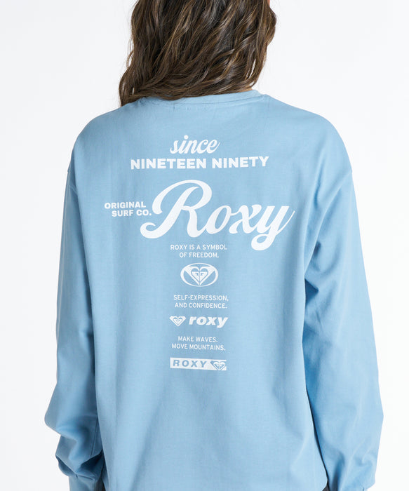 ROXY ウィメンズ HISTORICAL LOGO L/S TEE ロンT 【2026年秋冬モデル】 BLU / L