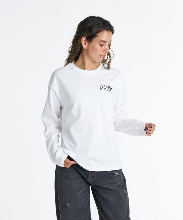 ROXY ウィメンズ HISTORICAL LOGO L/S TEE ロンT 【2026年秋冬モデル】 WHT / L