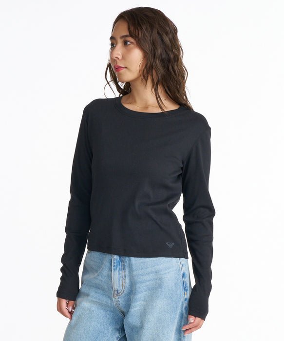 ROXY CREW NECK L/S T クルーネック ロンT 【2026年定番モデル】