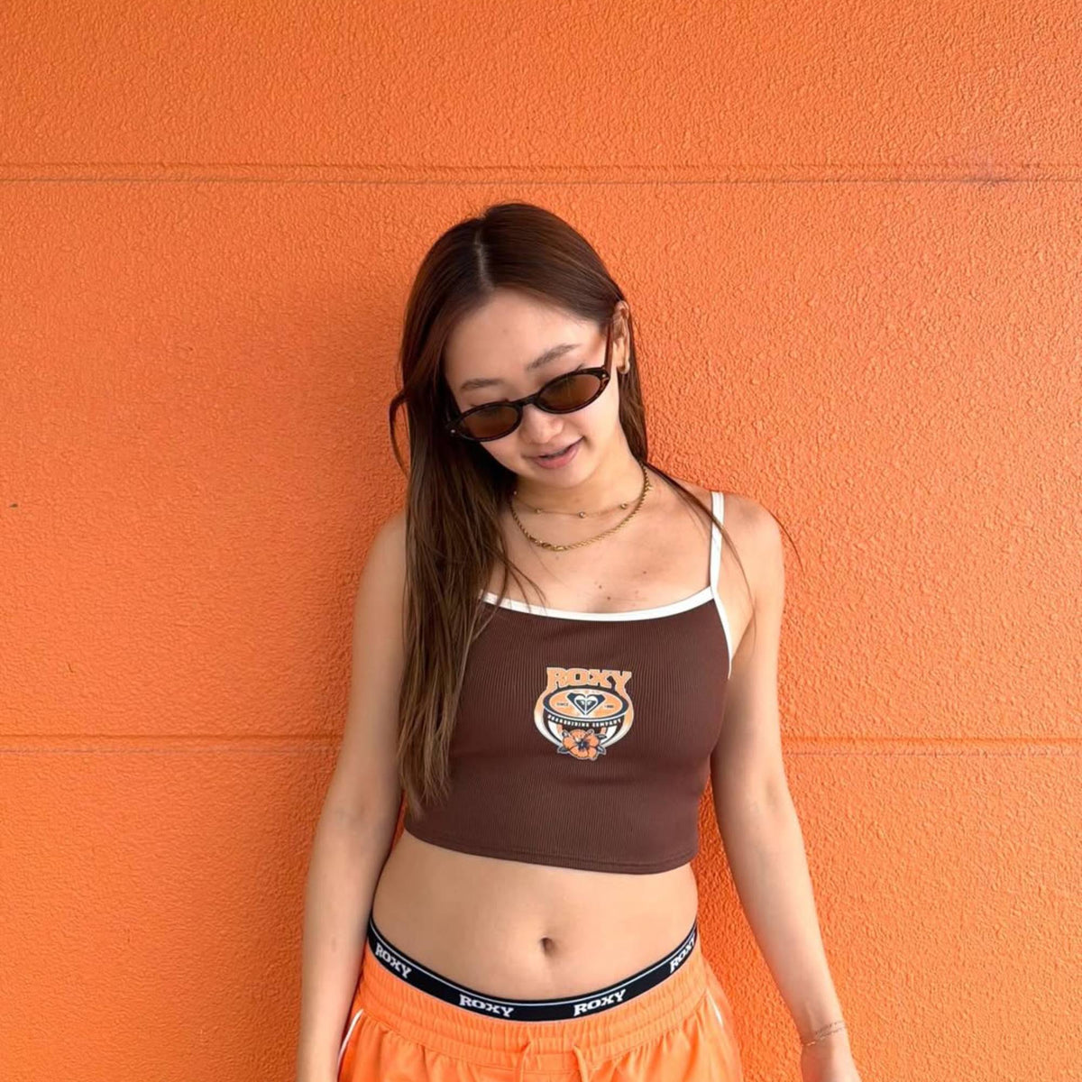 ROXY WAVE CLUB CAMI カップ付き ラッシュ キャミソール【2026年春夏