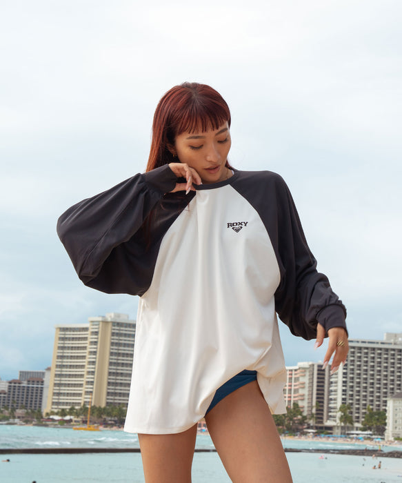 ROXY WAVE CLUB RASH TEE バックプリント 長袖ラッシュT【2026年春夏モデル】