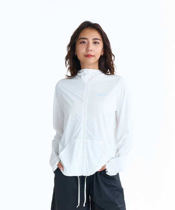 ROXY ウィメンズ AUROLA ジップラッシュガード 【2026年春夏モデル】 WHT / L