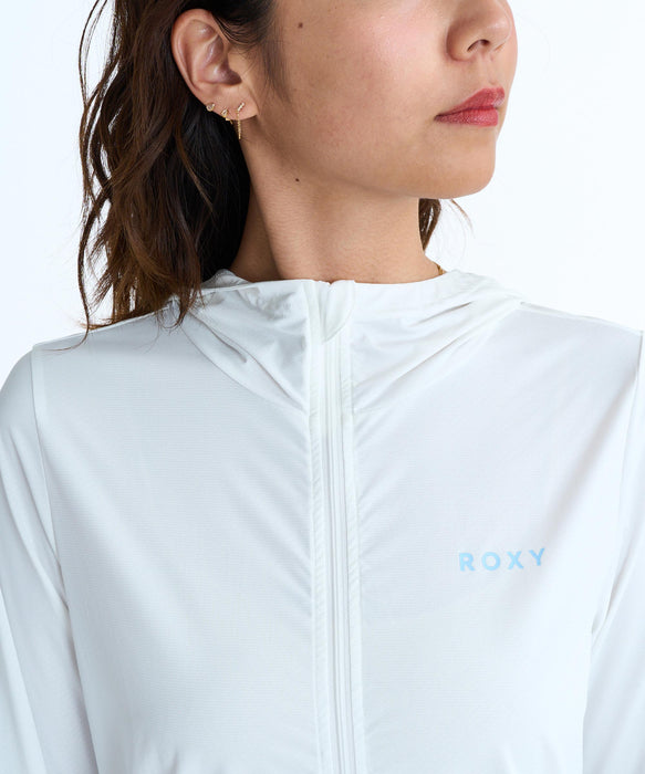 ROXY ウィメンズ AUROLA ジップラッシュガード 【2026年春夏モデル】 WHT / L