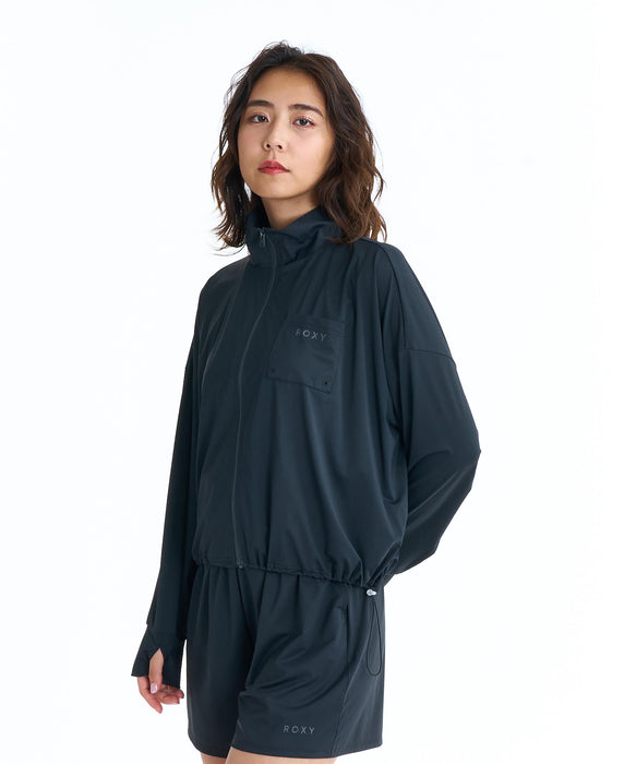 ROXY ウィメンズ AUROLA STAND ジップラッシュガード 【2026年春夏モデル】 BLK / L