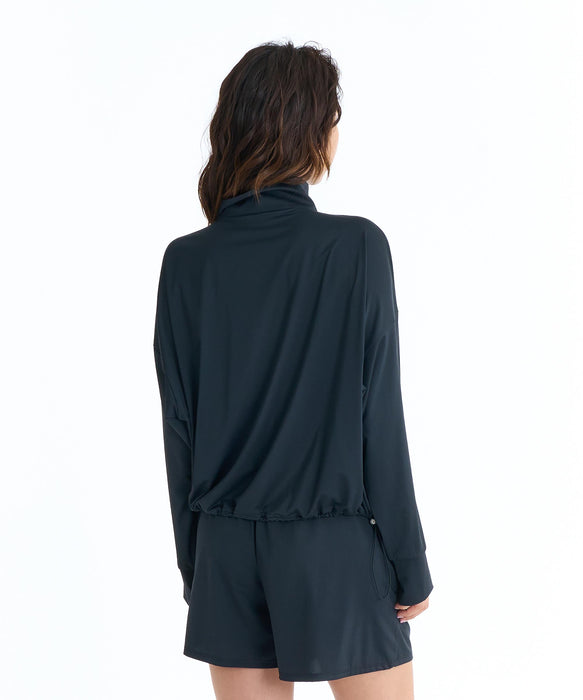 ROXY ウィメンズ AUROLA STAND ジップラッシュガード 【2026年春夏モデル】 BLK / L
