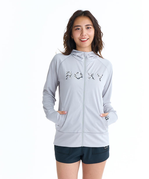 ROXY ウィメンズ HORIZON HOODIE ジップラッシュガード 【2026年春夏モデル】 GRY / L