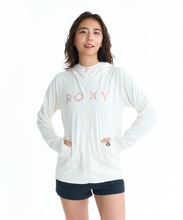 ROXY ウィメンズ HORIZON HOODIE ジップラッシュガード 【2026年春夏モデル】 OWT / L