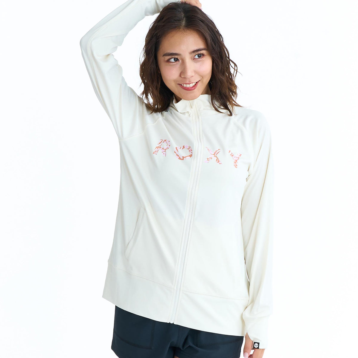 LOHEN ボトルネック レイヤードブルゾン　ホワイト ROXY HORIZON STAND ボタニカルロゴ ジップラッシュガード【2026年春夏