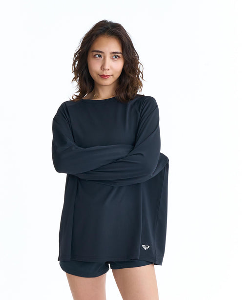 ROXY SOLSHADE L/S バックプリント ラッシュガード/近赤外線カット/UV