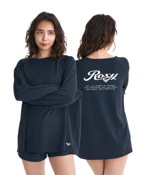 ROXY SOLSHADE L/S バックプリント ラッシュガード/近赤外線カット/UV