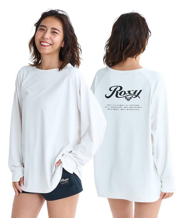 ROXY SOLSHADE L/S バックプリント ラッシュガード/近赤外線カット/UVカット【2026年春夏モデル】
