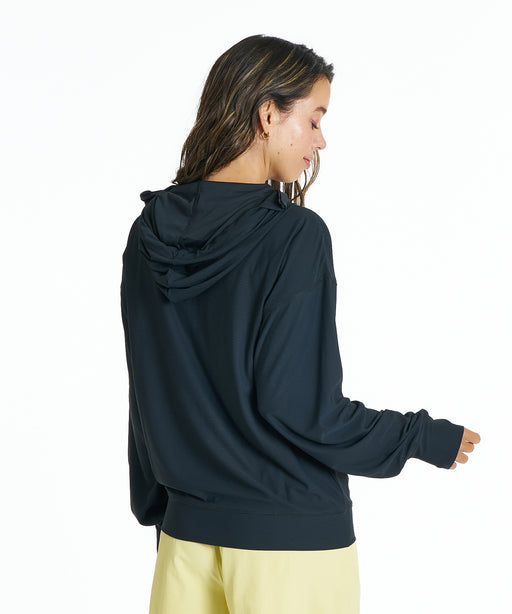 ROXY ウィメンズ DRYWELL HOODIE ジップラッシュガード 【2026年夏モデル】 BLK / L