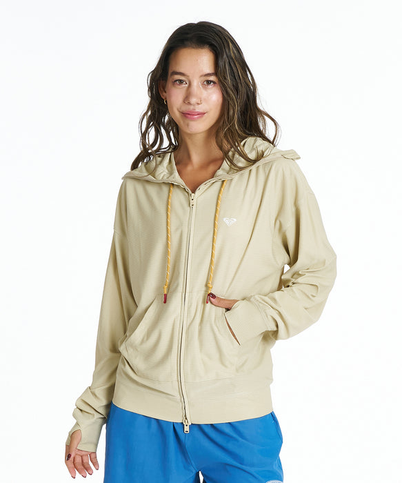 ROXY DRYWELL HOODIE ジップラッシュガード /UVカット/EASY DRY 【2026