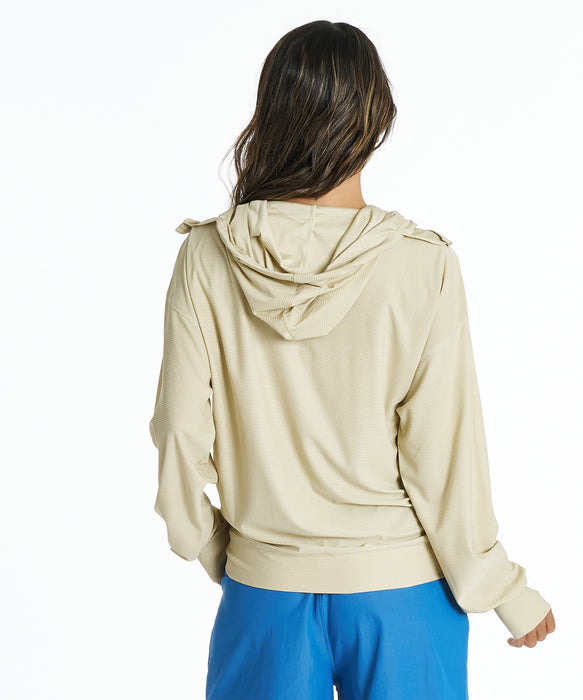 ROXY ウィメンズ DRYWELL HOODIE ジップラッシュガード 【2026年夏モデル】 LMG / L
