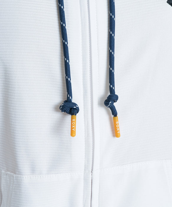 ROXY ウィメンズ DRYWELL HOODIE ジップラッシュガード 【2026年夏モデル】 WHT / L