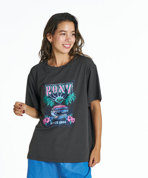 ROXY ウィメンズ SUNSETTER TEE ラッシュガード 【2026年夏モデル】 BBK / L