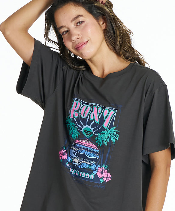 ROXY SUNSETTER TEE ラッシュTシャツ /UVカット/EASY DRY 【2026年夏モデル】