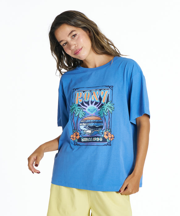 ROXY SUNSETTER TEE ラッシュTシャツ /UVカット/EASY DRY 【2026年夏