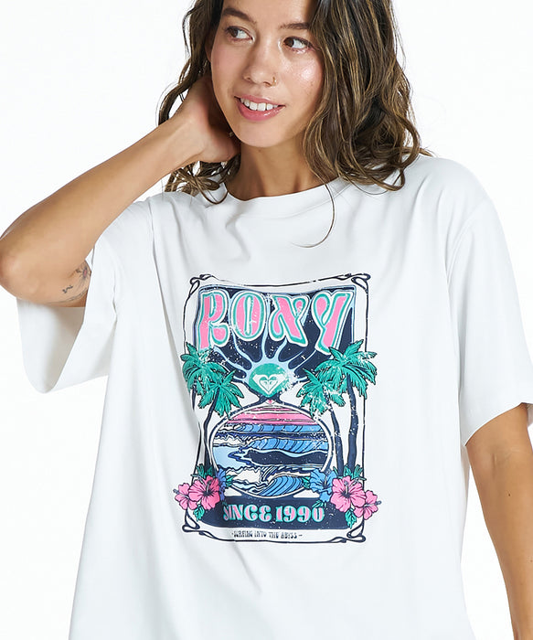 ROXY SUNSETTER TEE ラッシュTシャツ /UVカット/EASY DRY 【2026年夏モデル】