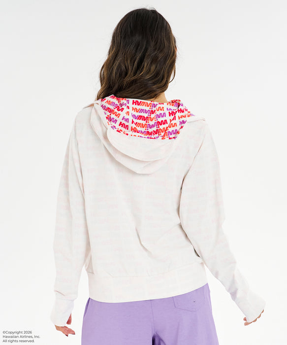 【ROXY x HAWAIIAN AIRLINES】PARKA ジップラッシュガード /UVカット/EASY DRY/接触冷感 ＜2026年夏モデル＞