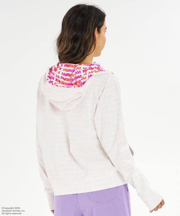 【ROXY x HAWAIIAN AIRLINES】PARKA ジップラッシュガード /UVカット/EASY DRY/接触冷感 ＜2026年夏モデル＞