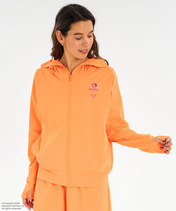 【ROXY x HAWAIIAN AIRLINES】PARKA ジップラッシュガード /UVカット/EASY DRY/接触冷感 ＜2026年夏モデル＞