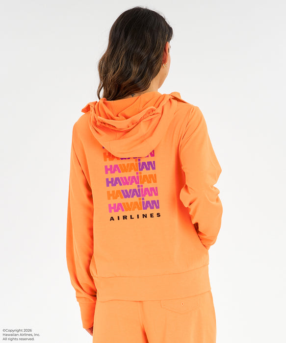 【ROXY x HAWAIIAN AIRLINES】PARKA ジップラッシュガード /UVカット/EASY DRY/接触冷感 ＜2026年夏モデル＞