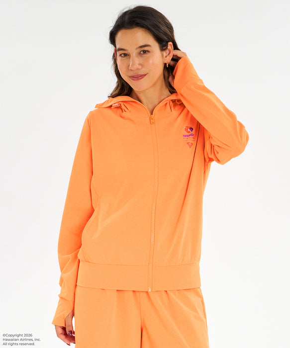 【ROXY x HAWAIIAN AIRLINES】PARKA ジップラッシュガード /UVカット/EASY DRY/接触冷感 ＜2026年夏モデル＞