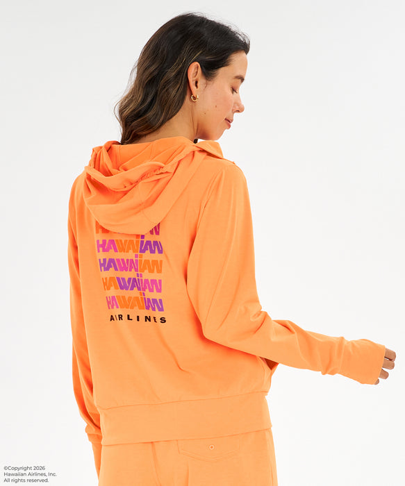 【ROXY x HAWAIIAN AIRLINES】PARKA ジップラッシュガード /UVカット/EASY DRY/接触冷感 ＜2026年夏モデル＞