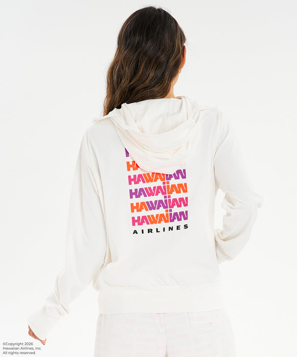 【ROXY x HAWAIIAN AIRLINES】PARKA ジップラッシュガード /UVカット/EASY DRY/接触冷感 ＜2026年夏モデル＞
