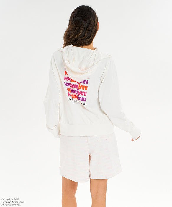 【ROXY x HAWAIIAN AIRLINES】PARKA ジップラッシュガード /UVカット/EASY DRY/接触冷感 ＜2026年夏モデル＞