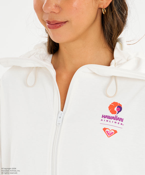 【ROXY x HAWAIIAN AIRLINES】PARKA ジップラッシュガード /UVカット/EASY DRY/接触冷感 ＜2026年夏モデル＞