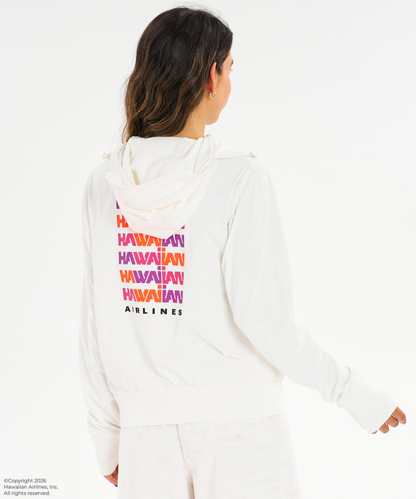 【ROXY x HAWAIIAN AIRLINES】PARKA ジップラッシュガード /UVカット/EASY DRY/接触冷感 ＜2026年夏モデル＞