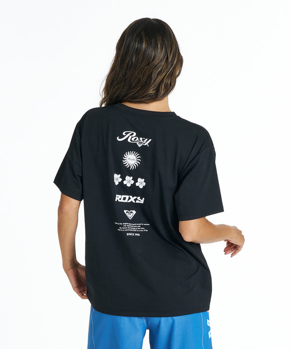 ROXY HISTORICAL LOGO LINE ラッシュTシャツ /UVカット/EASY DRY 【2026年夏モデル】