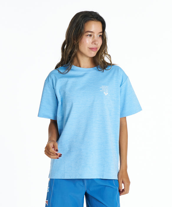 ROXY HISTORICAL LOGO LINE ラッシュTシャツ /UVカット/EASY DRY 【2026年夏モデル】