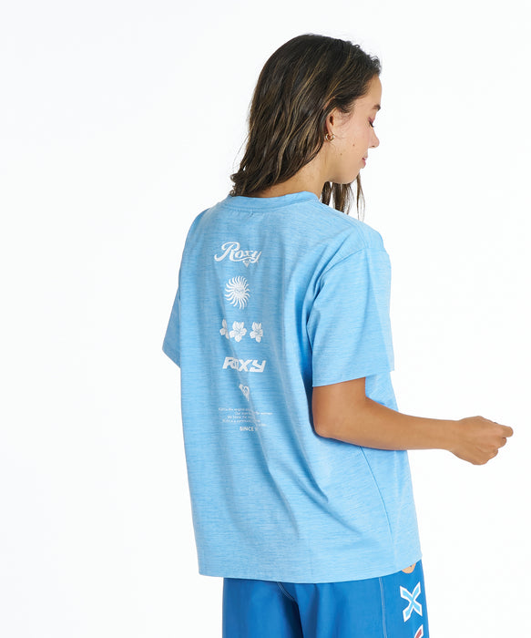 ROXY HISTORICAL LOGO LINE ラッシュTシャツ /UVカット/EASY DRY 【2026年夏モデル】