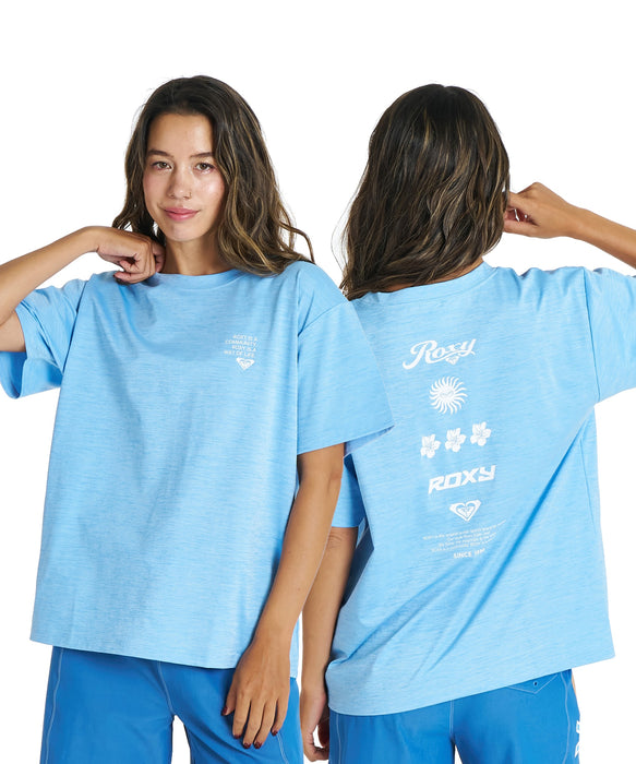 ROXY HISTORICAL LOGO LINE ラッシュTシャツ /UVカット/EASY DRY 【2026年夏モデル】