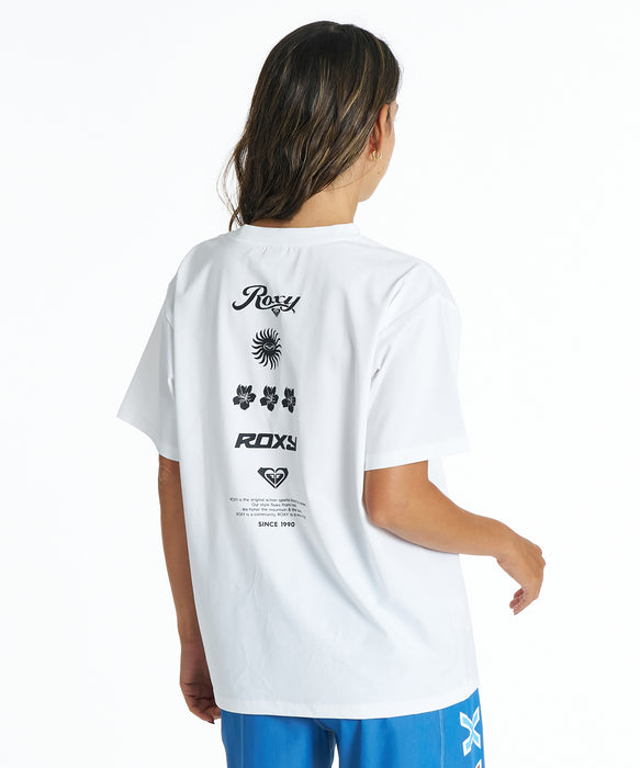 ROXY HISTORICAL LOGO LINE ラッシュTシャツ /UVカット/EASY DRY 【2026年夏モデル】
