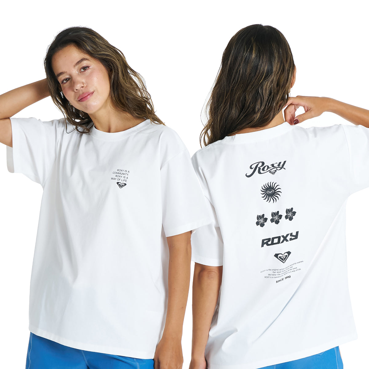 ROXY HISTORICAL LOGO LINE ラッシュTシャツ /UVカット/EASY DRY