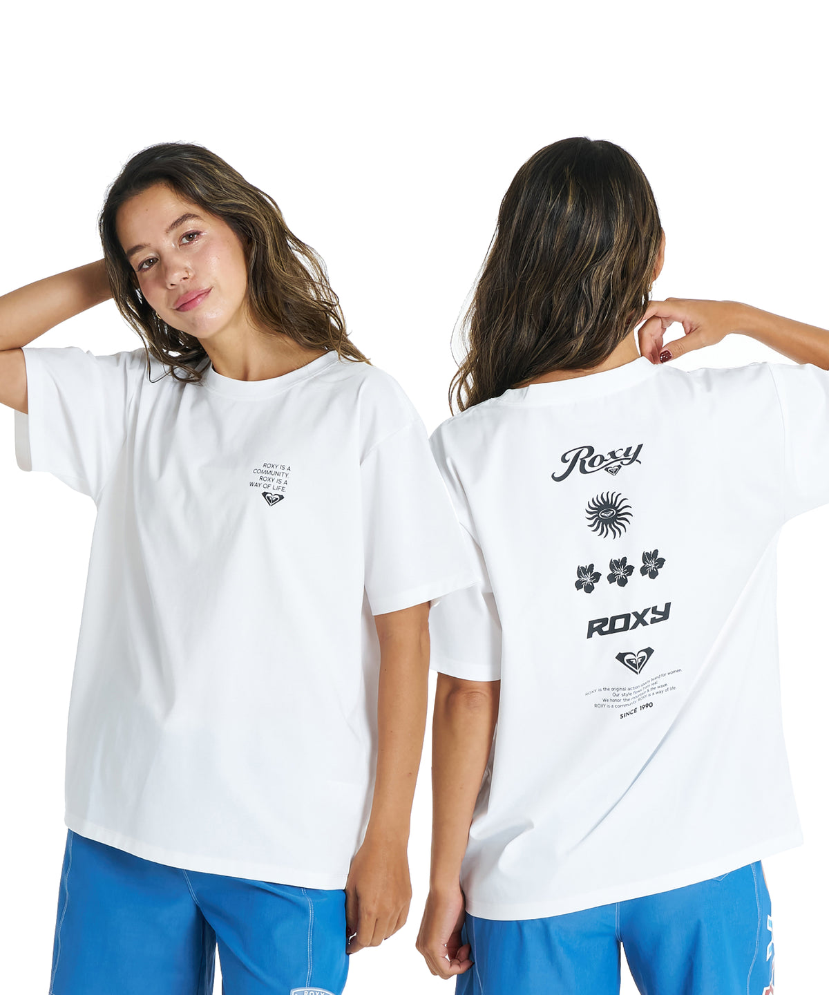 ROXY HISTORICAL LOGO LINE ラッシュTシャツ /UVカット/EASY DRY