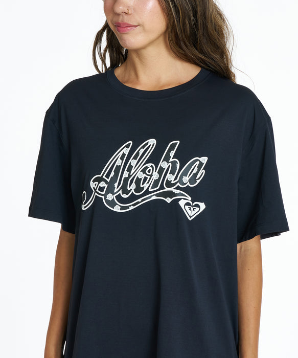 ROXY ウィメンズ HIBISCUS COVE TEE ラッシュガード 【2026年夏モデル】 BLK / L